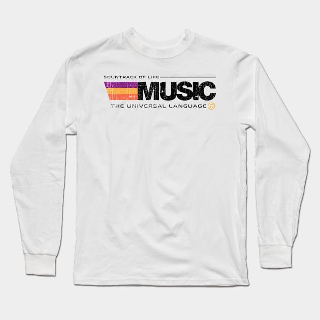 Music - Universal Language v2 Long Sleeve T-Shirt by Sachpica